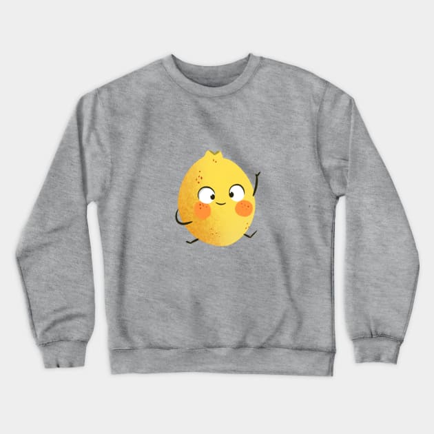 Happy Lemon Crewneck Sweatshirt by CleasssArt